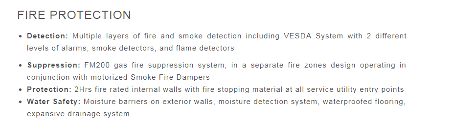 DATA CENTER FIRE PROTECTION